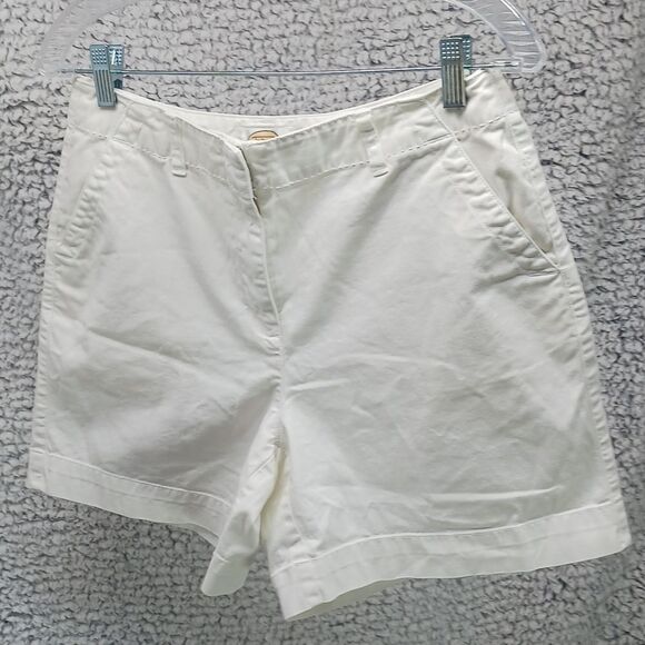 Talbots Pants - Talbots Womans Stretch Cotton Twill Trousers Shorts Size 10 White
